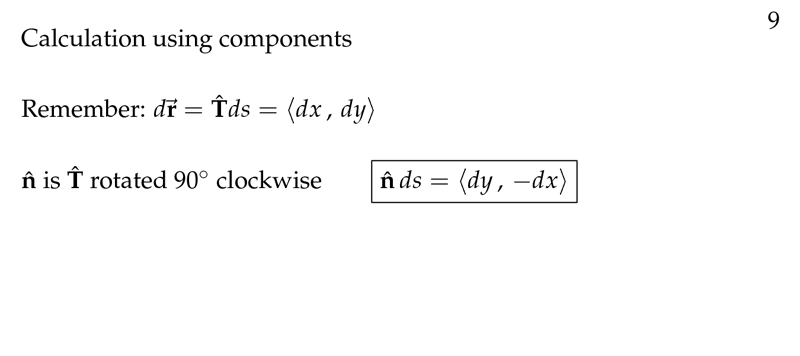 Figure 9: Calculation flux using components