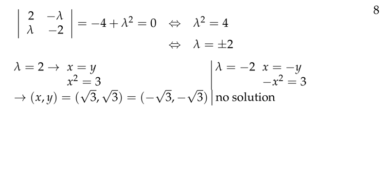 Figure 8: Values of \(x\) and \(y\)