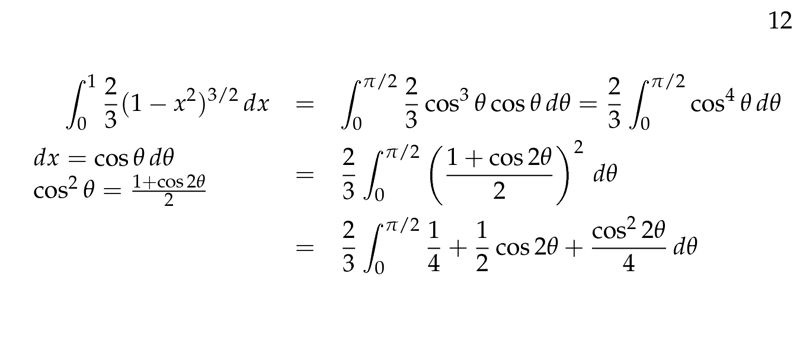 Figure 7: Inner function, trigonometric subtitution