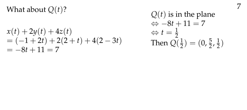 Figure 3: When will be an intersection to the plane?