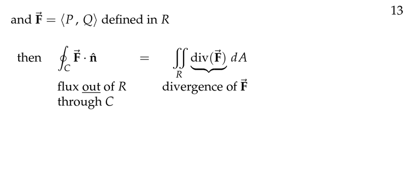 Figure 2: Green&rsquo;s Theorem for flux