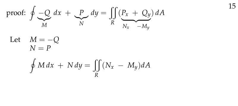 Figure 4: Proof of Green&rsquo;s Theorem for flux