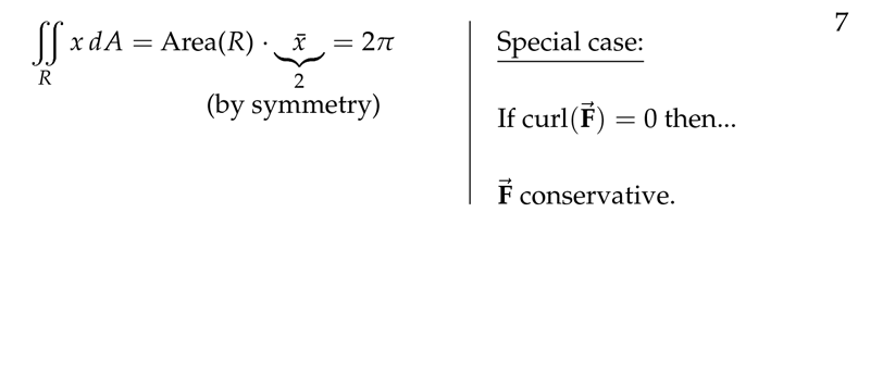 Figure 1: Special case of Green Theorem