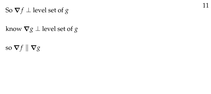 Figure 3: Both gradient vector are parallel