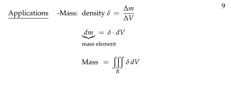 Figure 1: Mass on triple integral