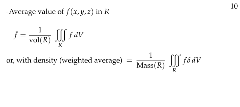 Figure 2: Average value on triple integral