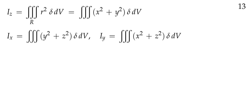 Figure 5: Moment of inertia about axis