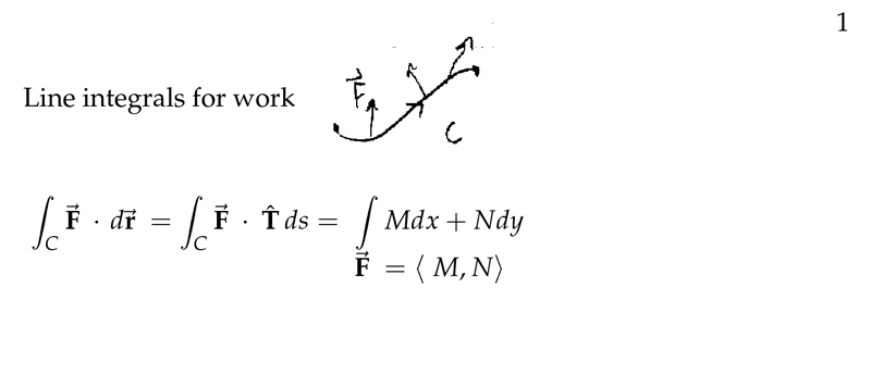 Figure 1: Line integrals for work