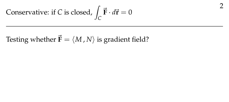 Figure 2: Meaning of conservative field