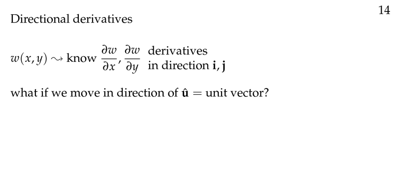 Figure 1: Directional derivatives