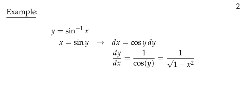 Figure 2: Example of implicit differentiation