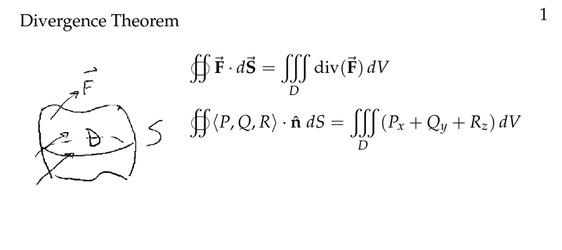 Figure 1: Recall divergence theorem