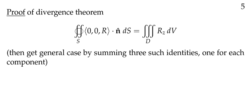 Figure 1: Proof of divergence theorem