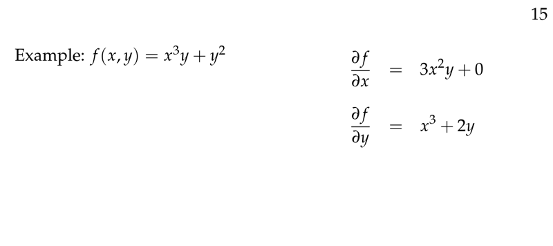 Figure 5: Example of partial derivative