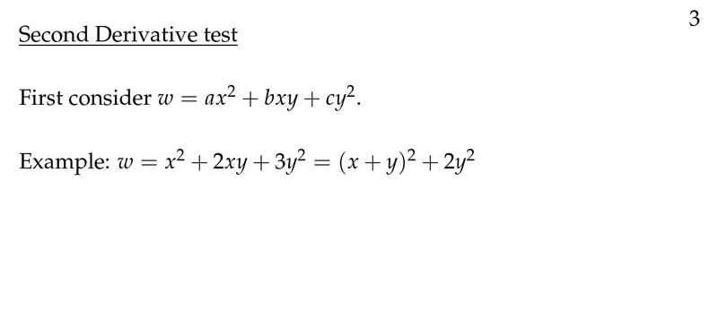 Figure 3: Second derivative test