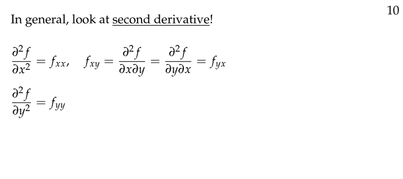 Figure 10: In general, look at second derivative