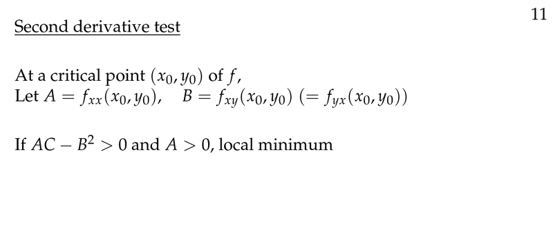 Figure 11: Second derivative test