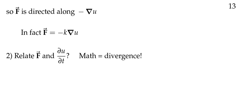 Figure 3: How relate \(\vb{F}\) with \(\pdv{u}{t}\)