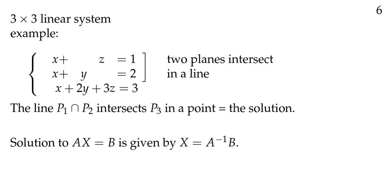 Figure 1: 3x3 Linear System