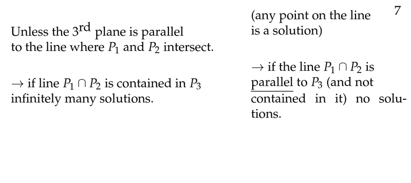 Figure 2: Possible solutions to linear systems (2)