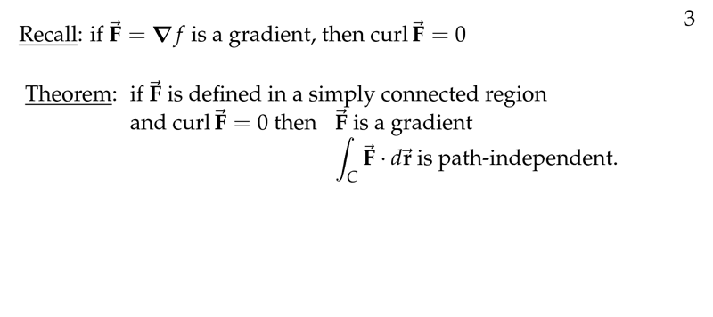 Figure 3: Theorem for path independence of line integrals