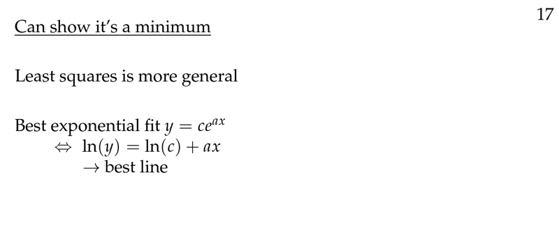 Figure 6: Least square for exponential data