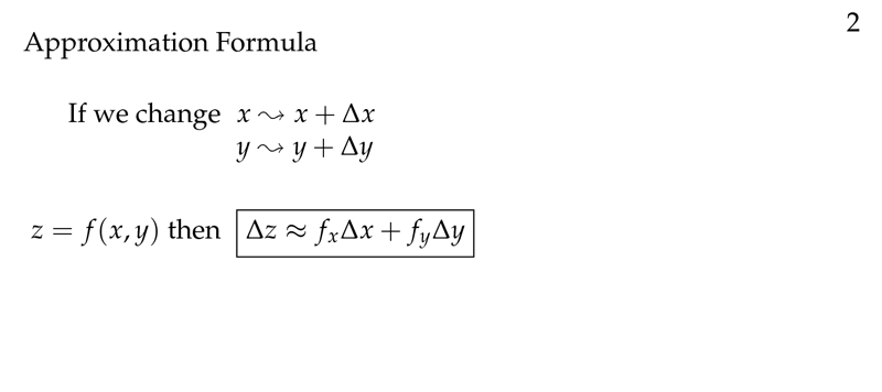 Figure 2: Approximation formula