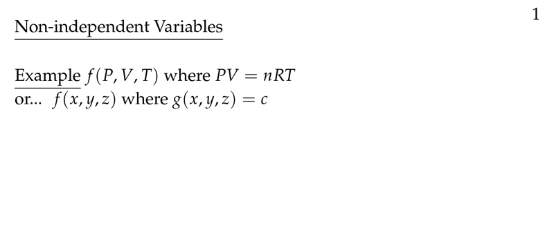 Figure 1: Non-independent variables