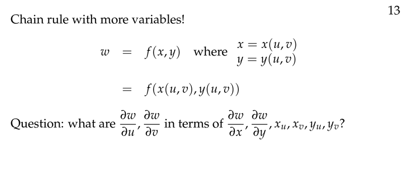 Figure 1: Chain rule with more variables