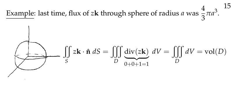 Figure 3: Example of divergence theorem