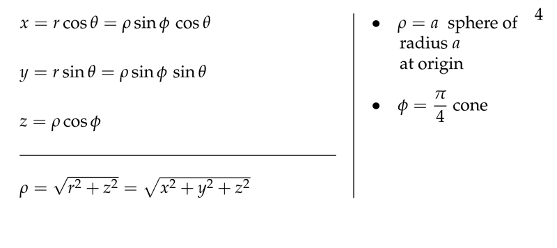 Figure 4: Transform from spherical to rectangular coordinates