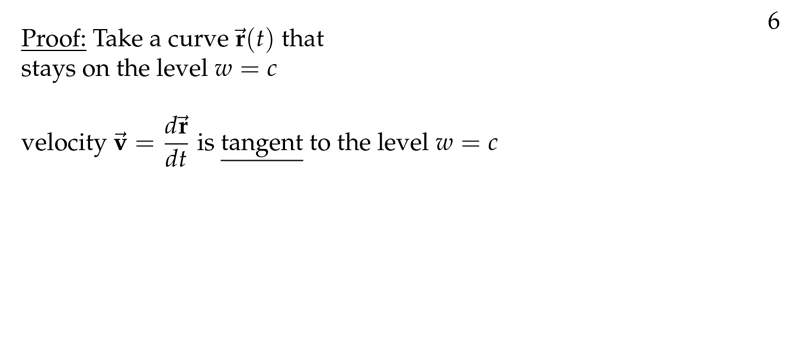 Figure 1: Curve that stays on the level \(w=c\)