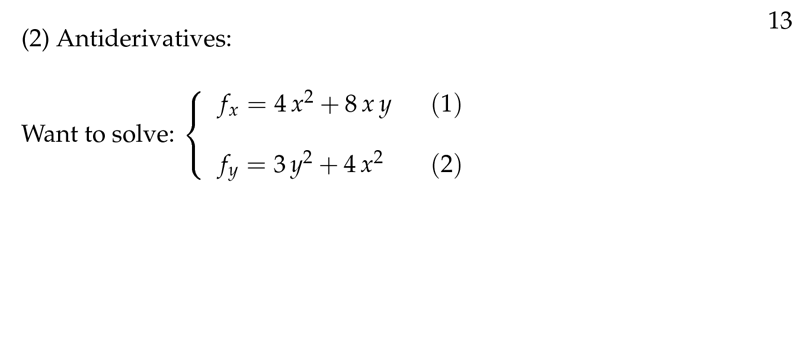 Figure 7: Using antiderivatives