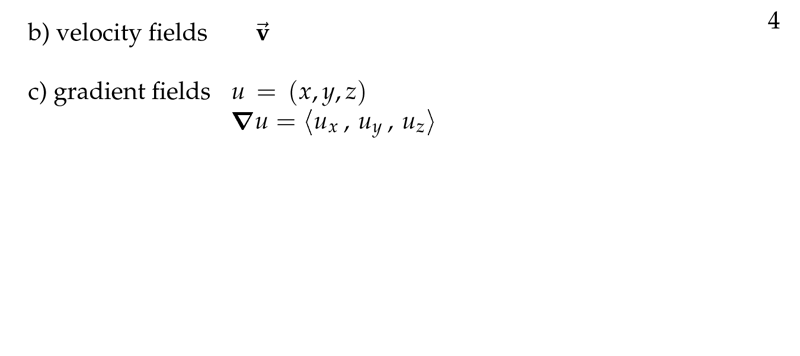 Figure 4: Velocity and gradient fields