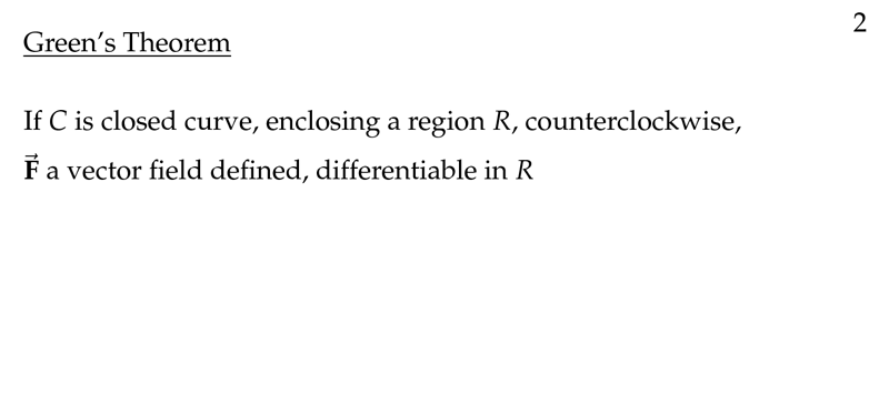 Figure 2: Green&rsquo;s Theorem